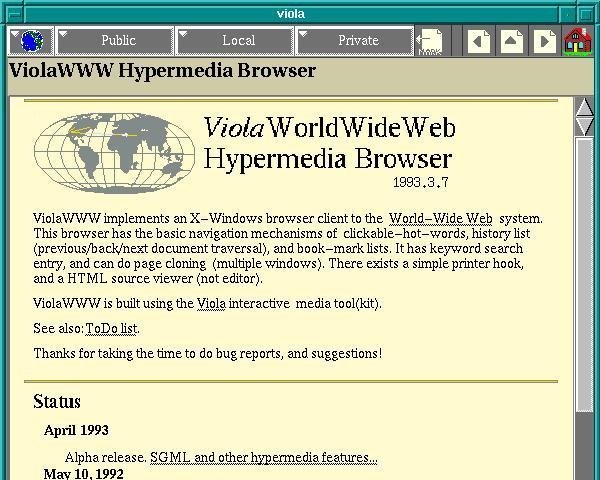 ViolaWWW Hypermedia Browser (viola.org)