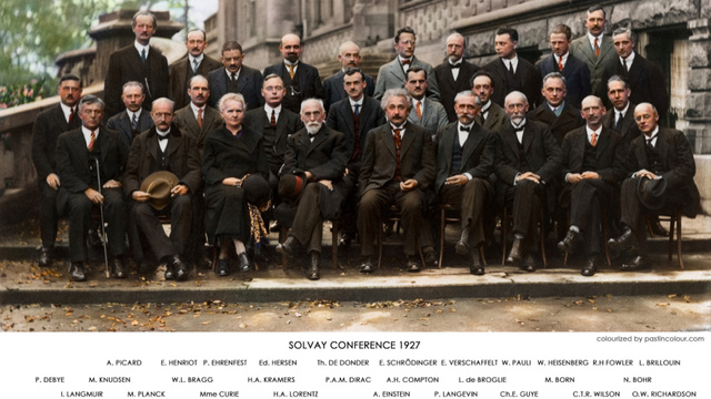 Twenty-nine of historyâ??s most iconic scientists in one photograph - now in color!