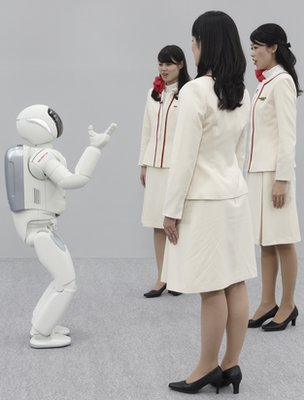 ASIMO listening to Japanese ladies