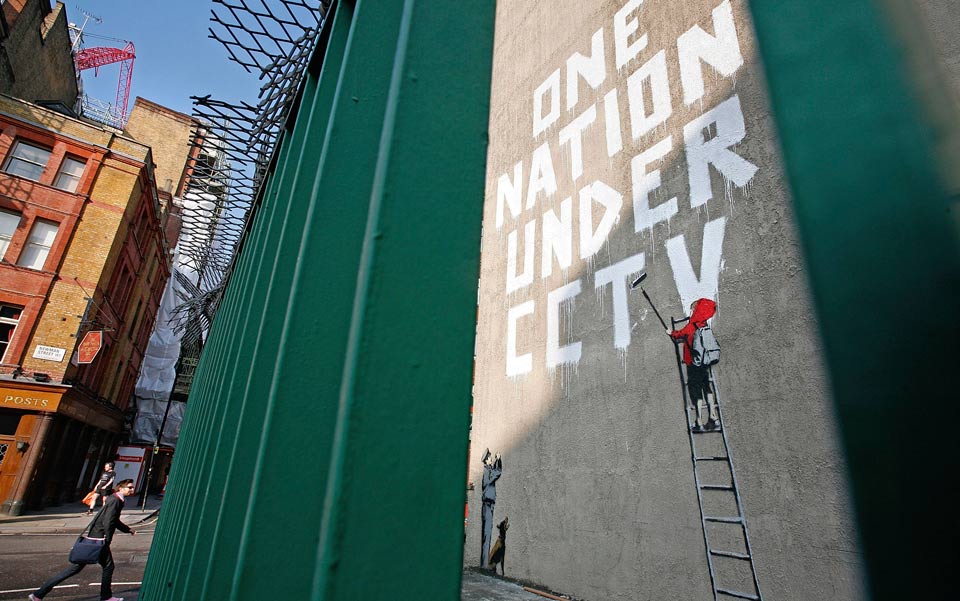 A Banksy graffiti work in London. Photo by Cate Gillon/Getty Images