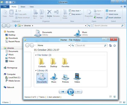 Windows 8 file history